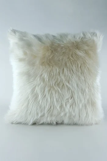 Paris Life Plush Square Throw Pillow Case Bone Color