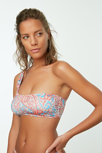 Trendyol Collection Multicolor Print Detail Bikini Top