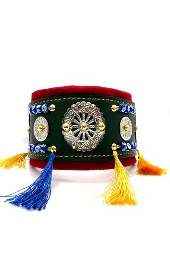 Tasma Market Dark Green Soft Textured Leather Kangal Malaklı Akbaş Dog Collar