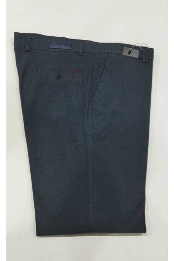 RATEKS Cotton Woven Patterned Large Size Blue Men's Trousers
