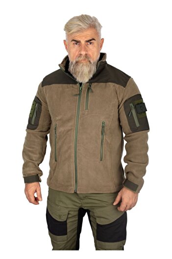 Safari Avm Tactical Khaki Color Fleece Coat