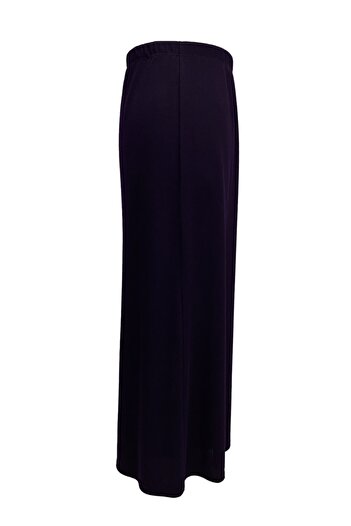 HESNA Plum Buğra Lined Bell Skirt