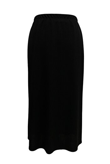 HESNA Black Buğra Lined Bell Skirt