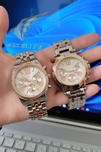 Tulpar Couple Wristwatch Metal Cord Analog Dear Watches in Special Box