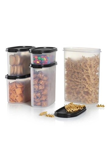 Tupperware Oval Series Dry Food Storage Set of 5