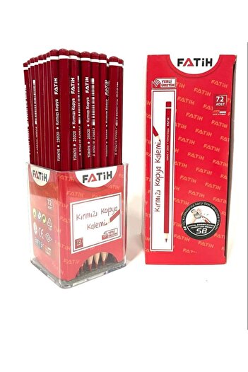 Fatih Red Pen 72 Pieces (Plastic Pen Holder)