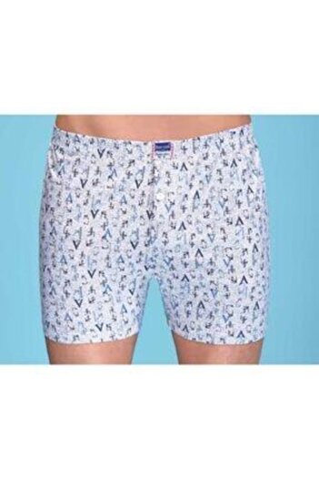 Berrak Men's Mixed Patterned Combed Cotton Boxers 1053 Pack of 3