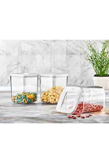VİP AHMET Square Storage Container 900ml Set of 3 Jars