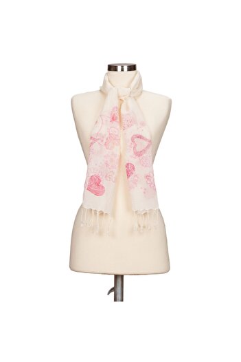 Dosimira Heart Cotton Printed Small Scarf