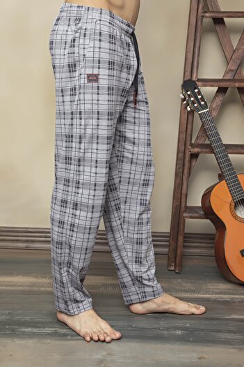 KLY Men's Claret Red Cotton Large Size Pajama Bottoms 152b