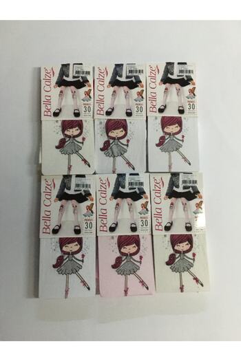 Bella Calze Children's Micro 50 Dancer Girl Patterned 6-Piece Pantyhose