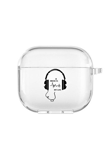 mooodcase 3. Generation Compatible Music Is Life Patterned Premium Silicone Transparent Case