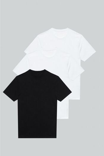 CLIPMAN Ανδρικό T-shirt Slim Fit Basic 3-pack