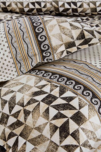 Karaca Home Talos Black 100% Cotton Double Duvet Cover Set
