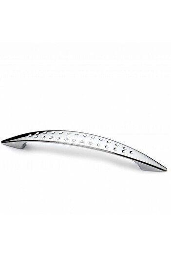 Joy Aksesuar Sertar dulap mobilă de culoare cromată lucioasă - mâner punctat, 96 mm