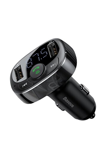 Baseus Araç Kiti Fm Verici Bluetooth 2x Usb Mp3 Çal Konuş 3.4a