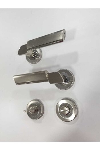Sofuoğlu Linda Door Handle (Wc) Satin-nickel with Round Rosette