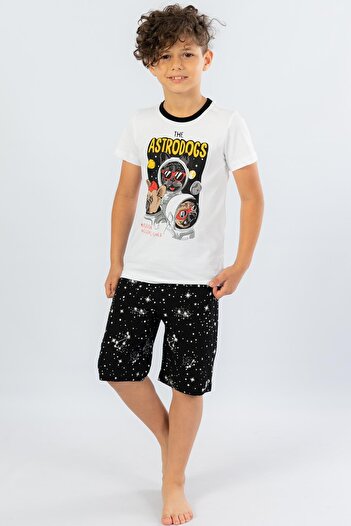 VİENETTA 104215-0505 Children's Shorts White Pajama Set