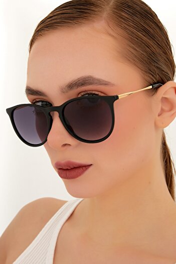 ModaLand Ariana Gold Black Unisex Sunglasses