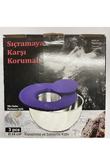 Eda Home Set 24 Cm Karıştırma Ve Saklama Kabı Paslanmaz Çelik