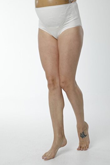 Hmd Women's Ecru Cotton High Waist Maternity Puerperal Panties & Comfortable Texture
