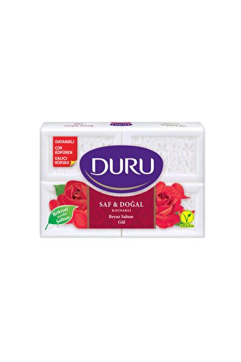Duru 8 قطع صابون الورد الأبيض - نقي وطبيعي، 2x600 جرام