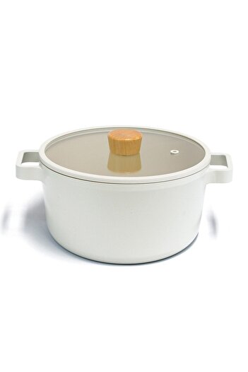 NEOFLAM Fika 7-Piece Aluminum Cast Pot Pan Set Beige Fika 7-Piece Set