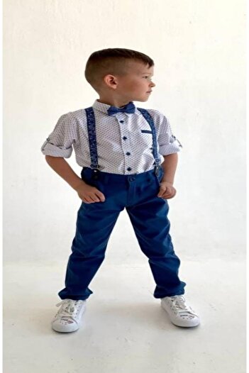 Terry Set stil Salopet pentru copii cu papion