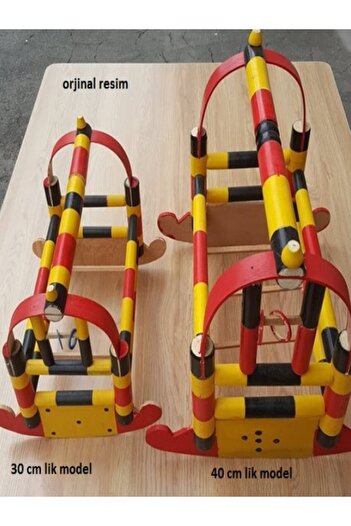 Genel Markalar Oyuncak Dekor Için Nostaljik Ahşap Beşik,tahta Beşik 30cm El Boyaması Orjinal Ahşap Beşik