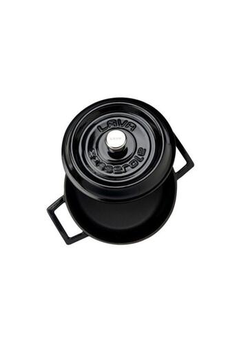 Lava Cast Iron Round Pot. Trendy Diameter(Ø)24cm. - Black