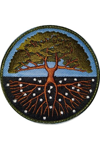 Sim Nakış Yaşam Ağacı Soy Ağacı Nakış Işleme Arma Patch Peç 8x8 Cm