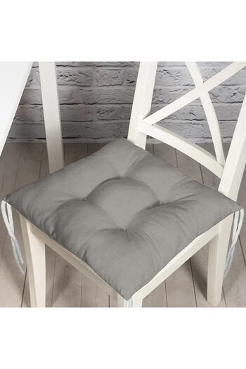 Realhomes Gray Digital Printed Fluffy Square Chair Cushion