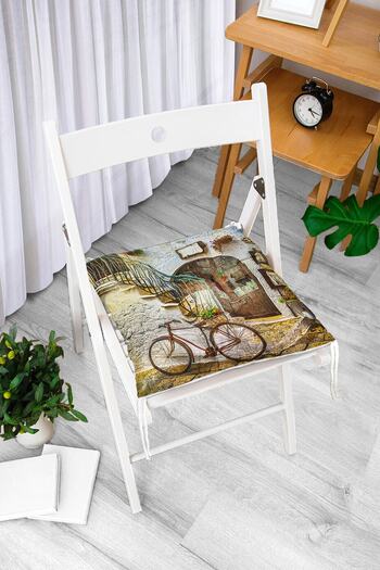 Realhomes Real Homes Digital Printed Fluffy Chair Cushion