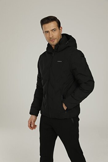 lumberjack Sn17 Henry Coat 1pr Μαύρο Ανδρικό Κοντό Παλτό
