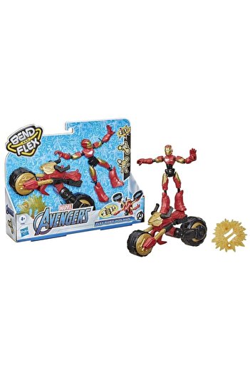 Hasbro Avengers Bend & Flex Iron Vehicle And Iron Man Figure +4 Years F0244