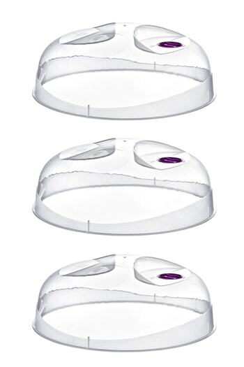 Buffer ® 3 Pieces Microwave Oven Protector Leakproof Food Protector Durable Food Heating Cover
