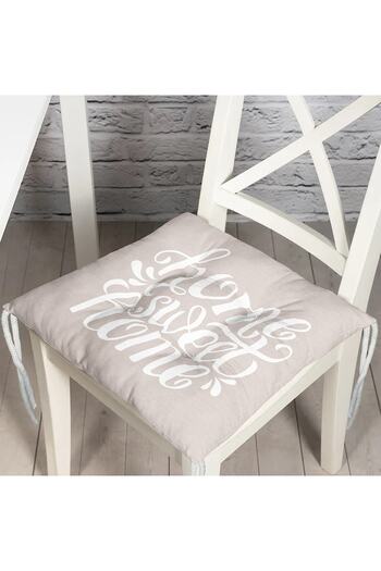 Realhomes Home Sweet Home Digital Printed Fluffy Chair Cushion