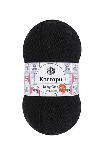Kartopu بيبي ون K940 (أسود) خيط حياكة يدوي مضاد للبيلينغ/صوف 1 قطعة