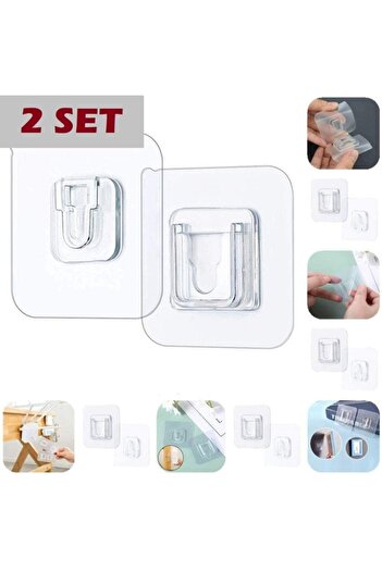 CMT 2 Pieces X 2 Pieces Snap Clip Goods Fixing Hanger Set