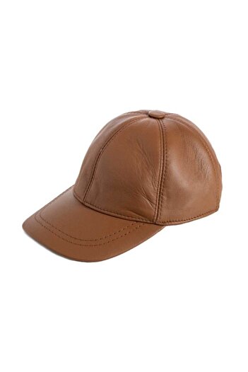 OnMyHead Unisex Brown Leather Cap