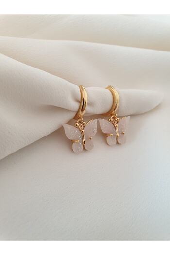 Bonniaksesuar White Butterfly Earrings