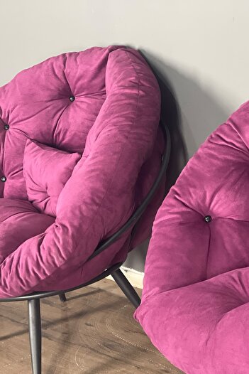 Berta Concept Hera 2'li Berjer Koltuk & Yatak Olabilen Minder Mor