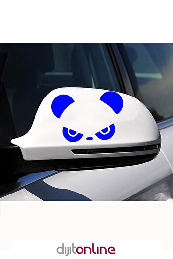 Dijitonline Autocolant Panda Iritat - Autocolant Oglindă Laterala - Autocolant Auto 15x11 Cm