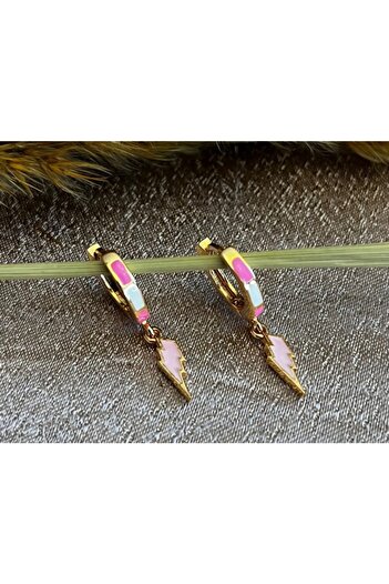 Markiz Takı Light Pink Lightning Earrings
