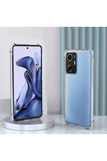 Nezih Case Xiaomi Mi 11t Pro 5g Compatible Corner Protected Shockproof Transparent Silicone Case