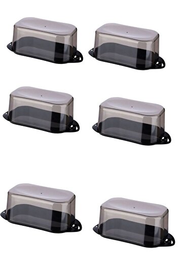 Buffer ® 6 Pieces Lockable Plastic Lidded Breakfast Butter Food Cheese Bowl Food Storage Container Ap-9428
