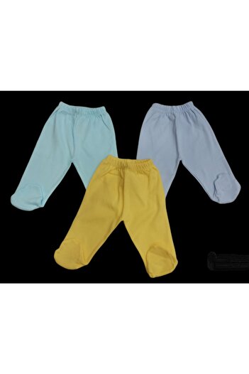 özdemirli bebe Patikli Alt Pijama Ayaklı 3 Lü Paket