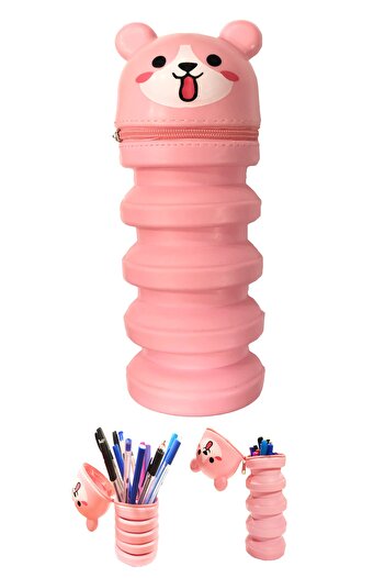 FLY COLOR Silicone Size Adjustable Bellows Pen Holder