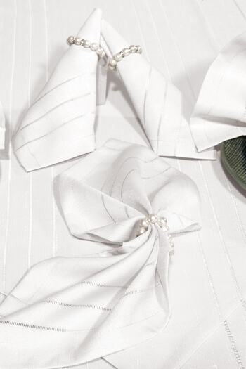 BİRHOME Luxury Colber Tablecloth Set for 12 People Colber (white)