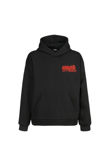 Orijin Tekstil Unisex Μαύρο φούτερ Naruto Itachi μπροστά και πίσω με στάμπα με κουκούλα